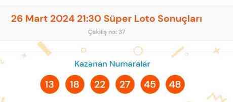 Süper Loto sonuçları açıklandı! 26 Mart Süper Loto kazanan numaralar neler? Süper Loto sonuçlarına ne zaman, nereden bakılır?