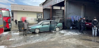 Gaziantep'te tamir edilen otomobilin LPG tüpü patladı