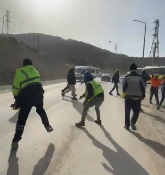 Akkuyu NGS'de gerginlik! İşçiler, firma yetkililerinin araçlarını taşladı