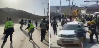 Görüntüler Akkuyu Nükleer Santrali'nden! İşçiler yetkililerin araçlarına saldırdı