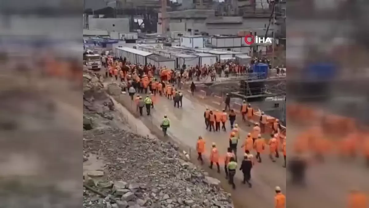 Akkuyu NGS'de maaş alamayan işçiler iş bıraktı