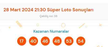 Süper Loto sonuçları açıklandı! 28 Mart Süper Loto kazanan numaralar neler? Süper Loto sonuçlarına ne zaman, nereden bakılır?