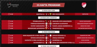Trendyol Süper Lig'in 33. Haftasının Fikstürü Açıklandı