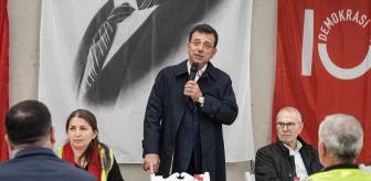 İBB Başkanı İmamoğlu, Göztepe-Ataşehir-Ümraniye metro hattında işçilerle iftar yaptı