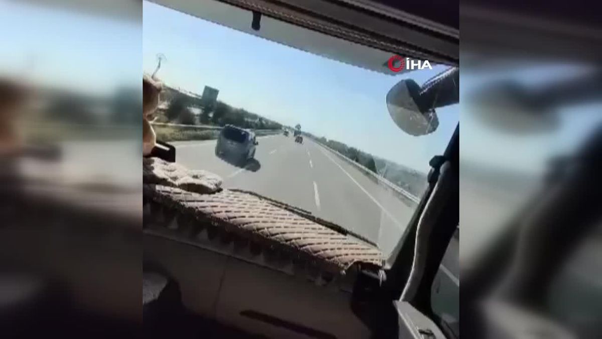 Küçük çocuğuna tır kullandıran baba yakalandı