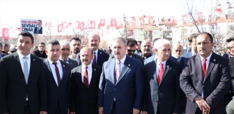 BBP Genel Başkanı Mustafa Destici, Şarkışla Belediye Başkan adayı Kasım Gültekin'e destek istedi