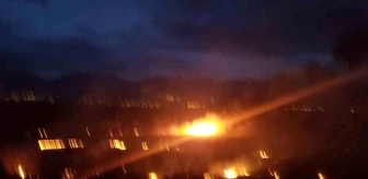 Erzincan'da kurumuş ot ve bitkilerin bulunduğu arazide çıkan yangın itfaiye tarafından söndürüldü