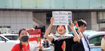 Tokyo'da İsrail'in Gazze'ye saldırıları protesto edildi