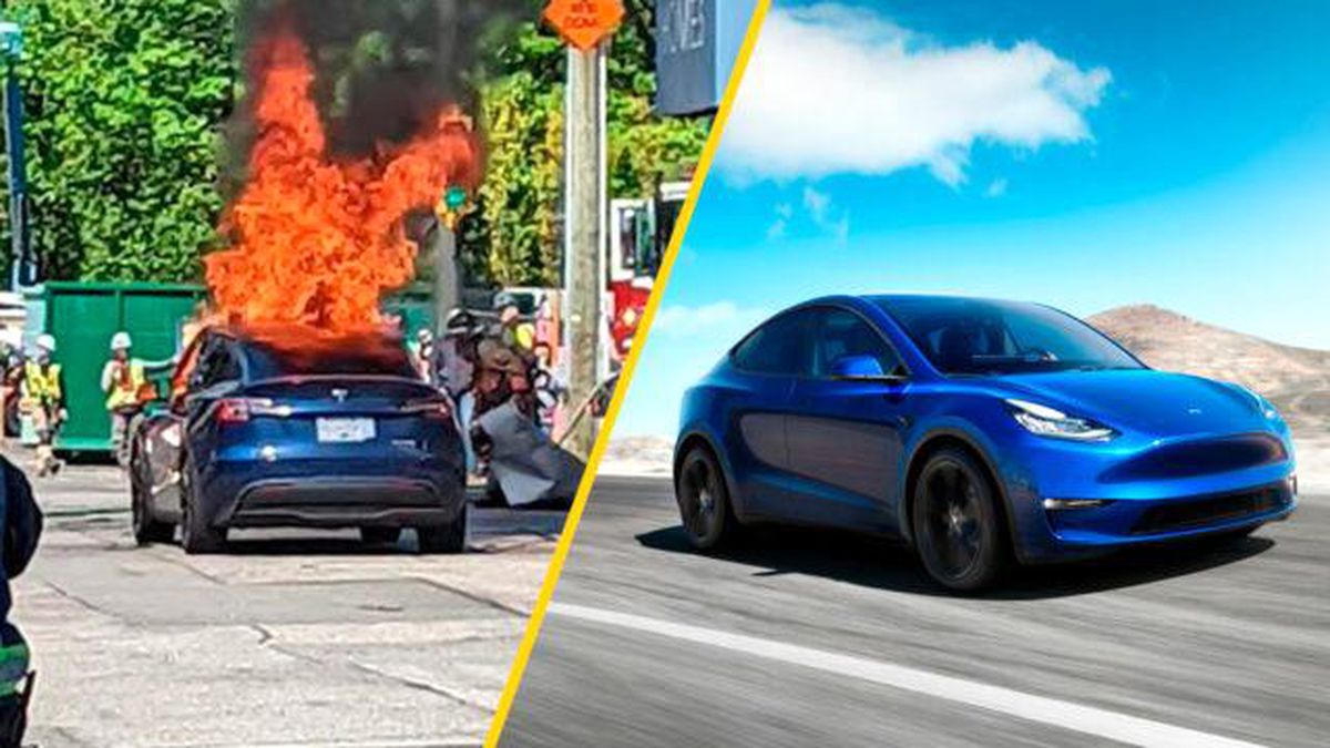 Bursa'da Tesla Elektrikli Otomobilde Yangın Çıktı