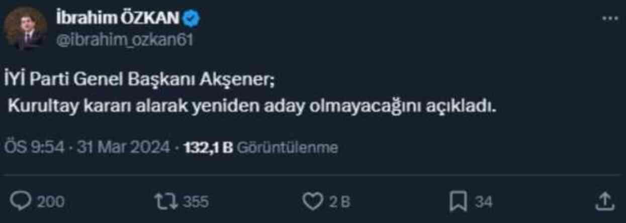 Meral Akşener istifa mı etti? SON DAKİKA! İbrahim Özkan kurultay kararı alındığını duyurdu Meral Akşener istifa mı etti? SON DAKİKA! İbrahim Özkan kurultay kararı alındığını duyurdu