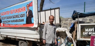 Gaziantep'te kağıt toplayıcısı bağımsız aday, yerel seçimlerde 10. oldu