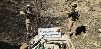 Yüksekova'da PKK'ya ait silah ve mühimmat ele geçirildi