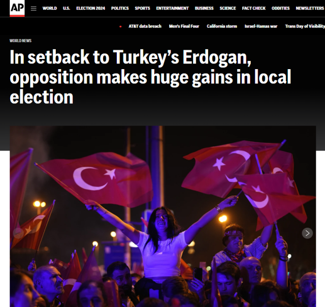 Türkiye'nin yerel seçimleri dünya basınında geniş yankı uyandırdı