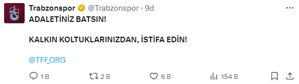 Trabzonspor'dan PDFK kararlarına sert tepki: Adaletiniz batsın, kalkın koltuklarınızdan istifa edin