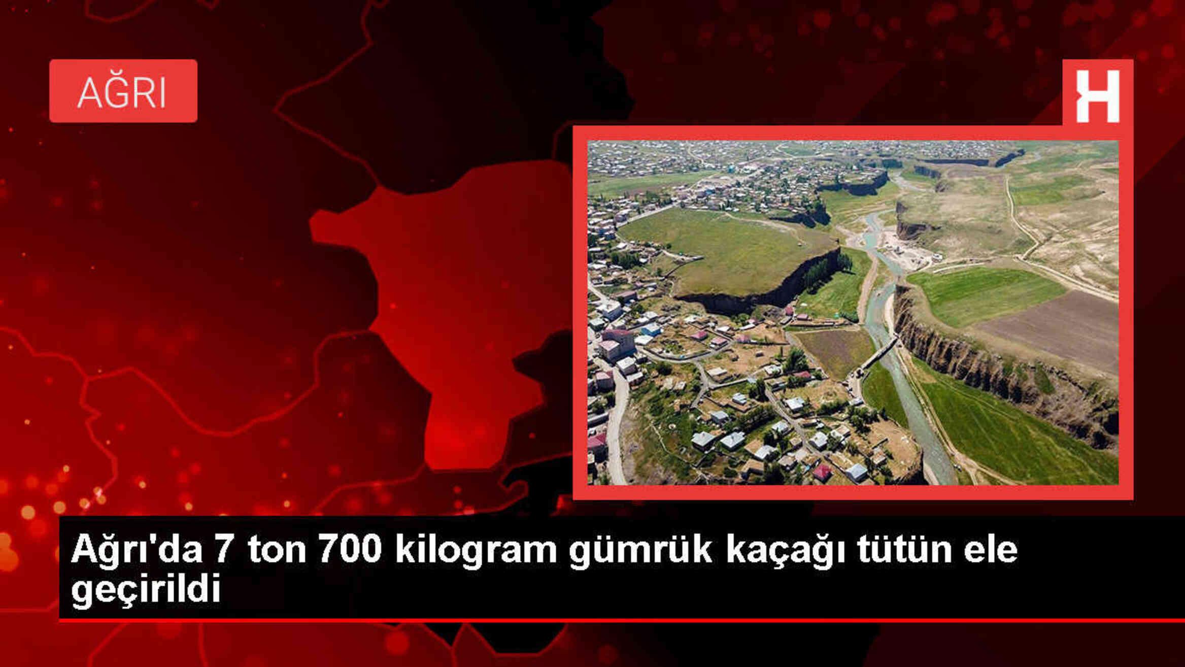 Ağrı'da 7 Ton Gümrük Kaçağı Tütün Ele Geçirildi