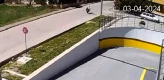 Biga'da Tek Teker Üzerinde Seyreden Motosiklet Refüje Çarptı