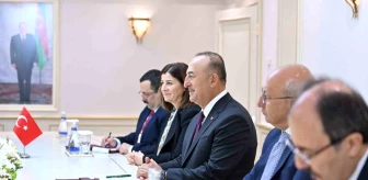 TBMM NATO Parlamenter Asamblesi Türk Delegasyonu Başkanı Mevlüt Çavuşoğlu, Azerbaycan Milli Meclis Başkanı Sahiba Gafarova tarafından kabul edildi