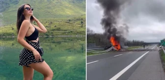 21 yaşındaki model ve sevgilisi kaza yaptıkları otomobilin içinde yanarak öldü