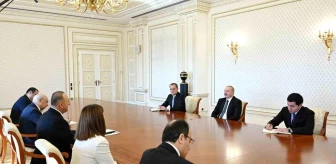 Azerbaycan Cumhurbaşkanı İlham Aliyev, Türkiye Büyük Millet Meclisi NATO Parlamenter Asamblesi Türk Delegasyonu Başkanı Mevlüt Çavuşoğlu'nu Kabul Etti