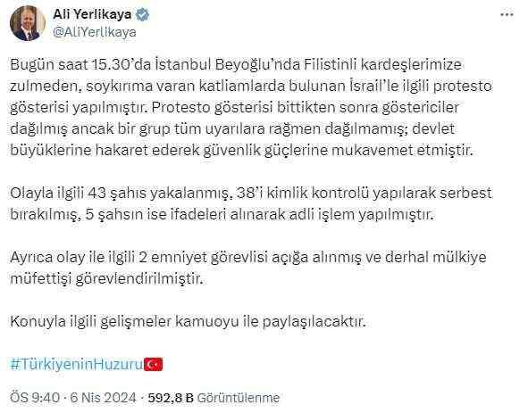 Beyoğlu'nda İsrail'le ticareti protesto edenlere ters kelepçe gözaltı Beyoğlu'nda İsrail'le ticareti protesto edenlere ters kelepçe gözaltı