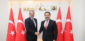 Hatay Valisi Mustafa Masatlı, Hatay Büyükşehir Belediye Başkanı ve ilçe belediye başkanlarını kabul etti