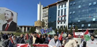 Rize'de İsrail'in Gazze'ye yönelik saldırılarını protesto için sessiz yürüyüş düzenlendi