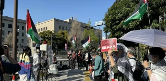 Tokyo'da İsrail'in Gazze'ye saldırıları protesto edildi