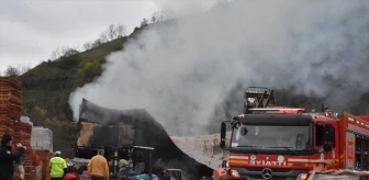 Trabzon'da bir iş yerinde çıkan yangın hasara yol açtı