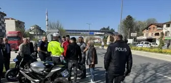 Düzce'de motosikletin çarptığı yaya öldü, sürücü ağır yaralandı