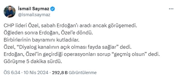 Cumhurbaşkanı Erdoğan ile Özgür Özel ne konuştu? Erdoğan ile Özel'in telefon konuşması detayları!