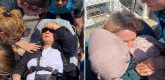 21 saat sonra kurtarılan kadın helikopter pistine iner inmez yeri öptü