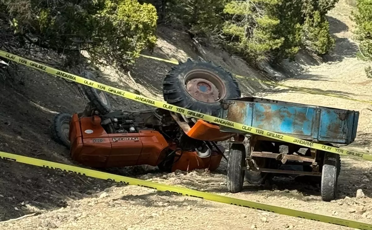 Burdur'da traktör kazası: 1 ölü, 2 yaralı