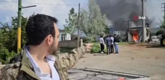Konteynerde çıkan yangın paniğe neden oldu