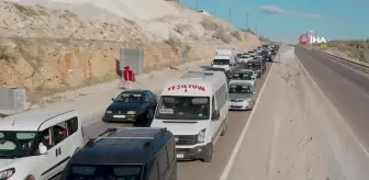 Bayram tatilinin son günü trafik kilitlendi