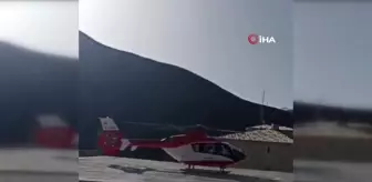 Kosta kırığı hastası için ambulans helikopter havalandı