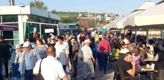 Tekirdağ'da Ramazan Bayramı tatilinin son gününde Süleymanpaşa sahili doldu taştı