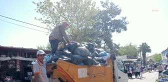 Ayvalık'ta Ramazan Bayramı tatilinde 15 bin ton çöp toplandı