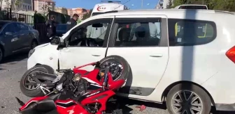 Beylikdüzü'nde Sollama Kazası: Motosiklet Sürücüsü Yaralandı