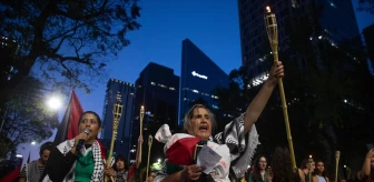 Meksika'da Filistin'e Destek Gösterisi