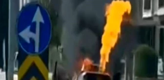 Konya'nın Ereğli ilçesinde otomobil yangını