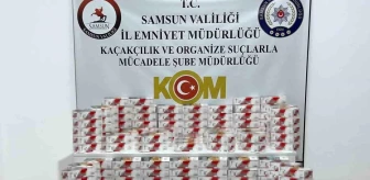 Samsun'da 77 Bin 600 Adet Sahte Bandrollü Boş Makaron Ele Geçirildi