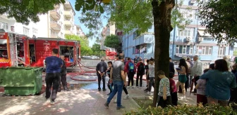 İzmit'te Bir Binanın Bahçesinde Yangın: 8 Katlı Bina Tahliye Edildi