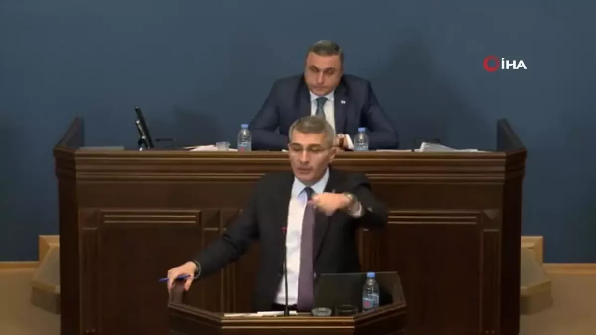 Gürcistan parlamentosunda yumruklu kavga