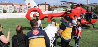 KOAH hastası ambulans helikopterle Ankara'ya sevk edildi