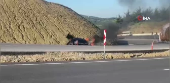 Osmaniye'de kaza yapan otomobil yandı: 1 yaralı