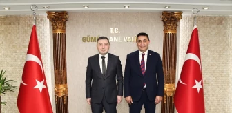 Gümüşhane Belediye Başkanı Vedat Soner Başer, Vali Alper Tanrısever'i ziyaret etti