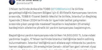 Beşiktaş yangınında hayatını kaybeden işçiler için 14 milyon 500 bin TL toplandı