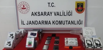 Aksaray'da Gümrük Kaçağı Telefon ve Akıllı Saat Operasyonu
