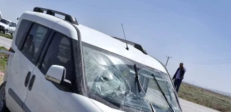 Konya'da iki araç çarpıştı, 1 kişi yaralandı