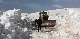 Bayburt-Trabzon yolunda ilkbaharda karla mücadele
